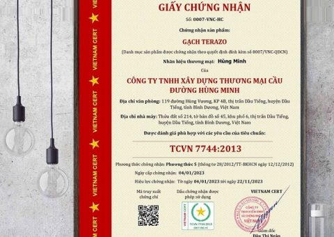chung nhan hop chuan terazo hung minh