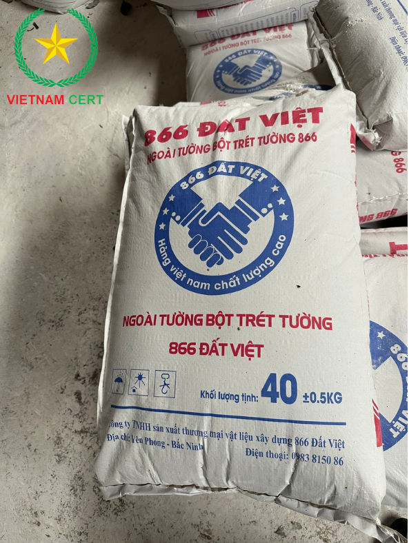 Chứng nhận TCVN 7239:2014 cho bột bả tường gốc xi măng poóc lăng cho công ty 886 Đất Việt